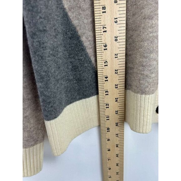 Charter’s Club Luxury Women's Large 100% Cashmere Color Block Cardigan Sweater - Picture 4 of 14
